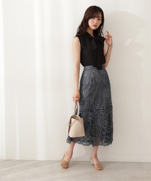 PROPORTION BODY DRESSING（プロポーションボディドレッシング）の「２ＷＡＹジョーゼットボウタイＢＬ / 1211210702（シャツ/ブラウス・レディース・ブラック/ボルドー・FREE）」の4枚目の写真