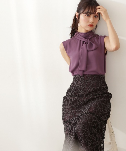 PROPORTION BODY DRESSING（プロポーションボディドレッシング）の「２ＷＡＹジョーゼットボウタイＢＬ / 1211210702（シャツ/ブラウス・レディース・ブラック/ボルドー・FREE）」の15枚目の写真