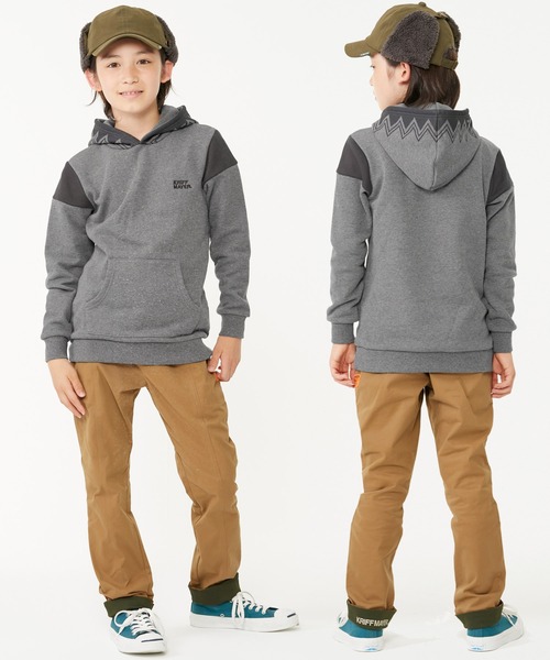 KRIFF MAYER Kid's Collection（クリフメイヤーキッズコレクション）の「ガラフーディー（スウェット・キッズ・グレー/カーキ/ワインレッド/ブルーグリーン/チャコール・120/130/140/150/160/170）」の10枚目の写真