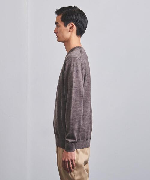 UNITED ARROWS（ユナイテッドアローズ）の「＜UNITED ARROWS＞ ハイゲージ メランジ クルーネック（ニット/セーター・メンズ・ライトグレー/ブラウン・S/L/XL/M）」の3枚目の写真