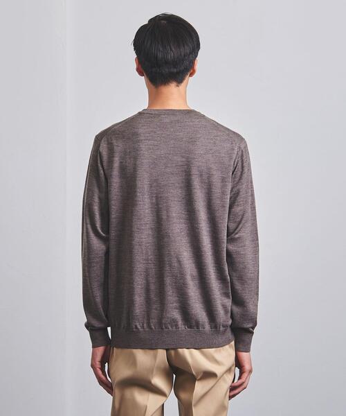 UNITED ARROWS（ユナイテッドアローズ）の「＜UNITED ARROWS＞ ハイゲージ メランジ クルーネック（ニット/セーター・メンズ・ライトグレー/ブラウン・S/L/XL/M）」の5枚目の写真