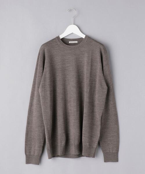 UNITED ARROWS（ユナイテッドアローズ）の「＜UNITED ARROWS＞ ハイゲージ メランジ クルーネック（ニット/セーター・メンズ・ライトグレー/ブラウン・S/L/XL/M）」の6枚目の写真
