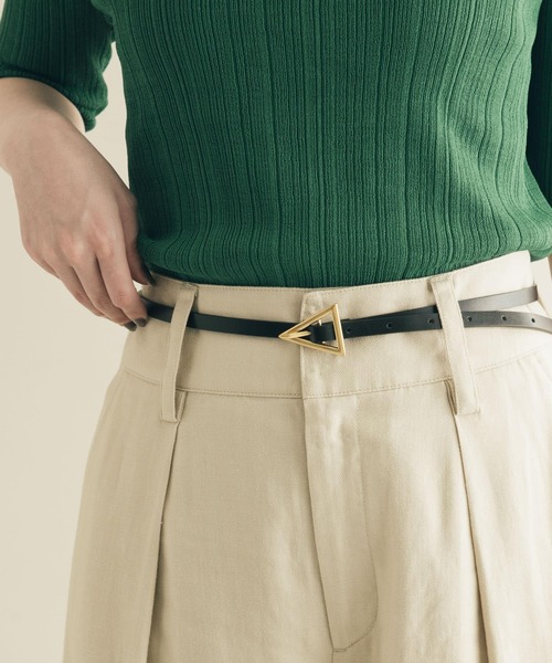 SMELLY（スメリー）の「サンカクバックルベルト（ベルト・レディース・ブラック・-）」の5枚目の写真