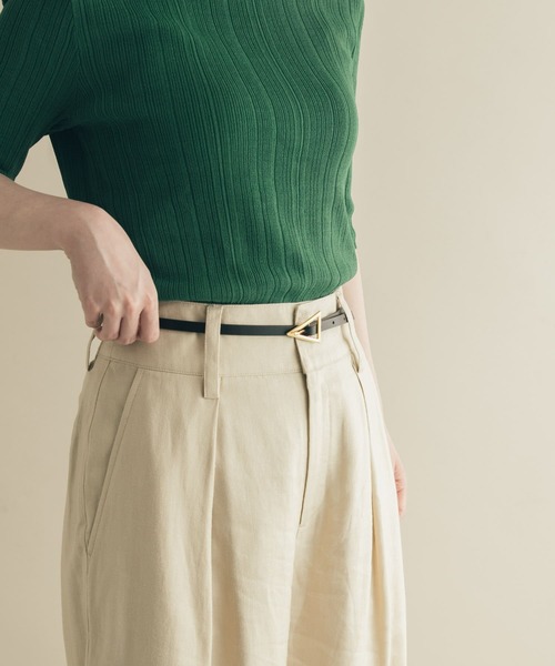 SMELLY（スメリー）の「サンカクバックルベルト（ベルト・レディース・ブラック・-）」の3枚目の写真