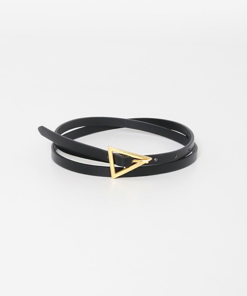 SMELLY（スメリー）の「サンカクバックルベルト（ベルト・レディース・ブラック・-）」の2枚目の写真