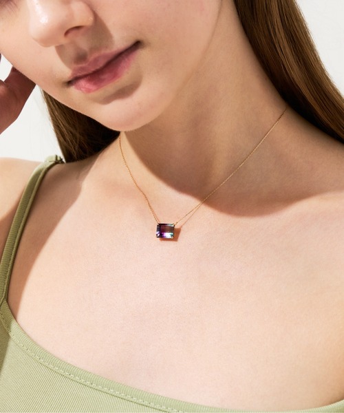 ②) 未使用 L&co. / ネックレス k18 フローライト 18金 セール】K18 レインボーフローライト ネックレス（ネックレス