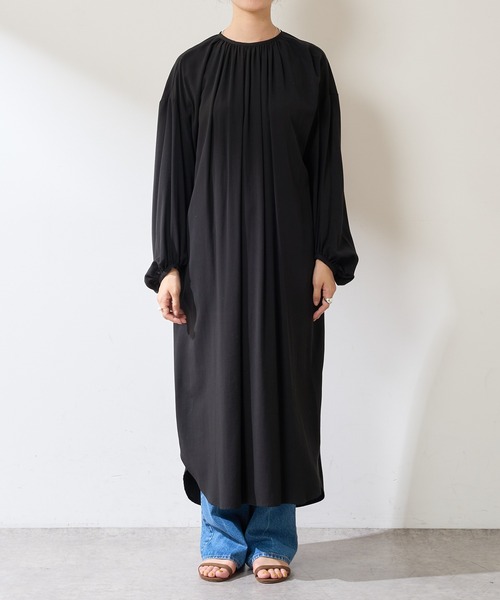 SHENERY（シーナリー）の「背中開きギャザードレス（ドレス・レディース・ブラック/オフホワイト・FREE）」の15枚目の写真