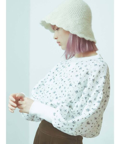 merry jenny（メリージェニー）の「fuwafuwa knit hat（ハット・レディース・ブラック/ベージュ/オフホワイト・FREE）」の14枚目の写真