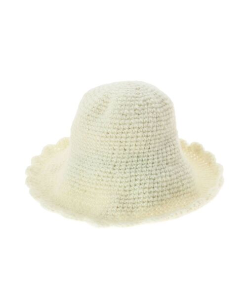 merry jenny（メリージェニー）の「fuwafuwa knit hat（ハット・レディース・ブラック/ベージュ/オフホワイト・FREE）」の9枚目の写真