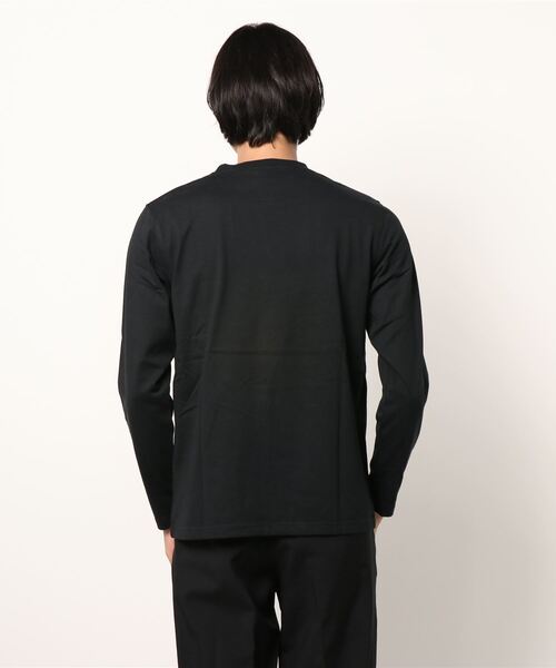 LOGOS(ロゴス)の「LOGOS/ロゴス ワンポイントミニBOXロゴ ロンT(Tシャツ/カットソー・メンズ・ホワイト/グレー/ブラック/オリーブ/ダークグリーン/ネイビー・M/L/LL)」の14枚目の写真