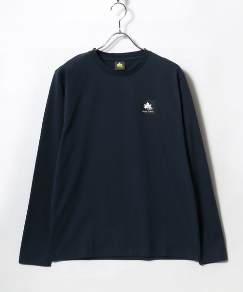 LOGOS(ロゴス)の「LOGOS/ロゴス ワンポイントミニBOXロゴ ロンT(Tシャツ/カットソー・メンズ・ホワイト/グレー/ブラック/オリーブ/ダークグリーン/ネイビー・M/L/LL)」の6枚目の写真