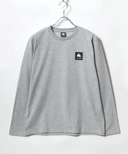 LOGOS(ロゴス)の「LOGOS/ロゴス ワンポイントミニBOXロゴ ロンT(Tシャツ/カットソー・メンズ・ホワイト/グレー/ブラック/オリーブ/ダークグリーン/ネイビー・M/L/LL)」の1枚目の写真