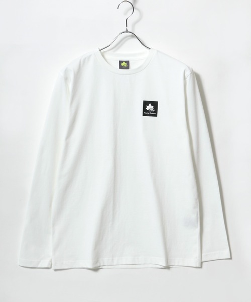 LOGOS(ロゴス)の「LOGOS/ロゴス ワンポイントミニBOXロゴ ロンT(Tシャツ/カットソー・メンズ・ホワイト/グレー/ブラック/オリーブ/ダークグリーン/ネイビー・M/L/LL)」の2枚目の写真