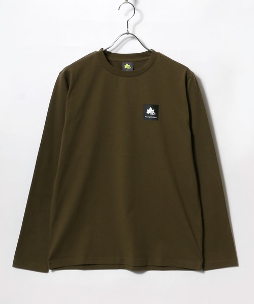 LOGOS(ロゴス)の「LOGOS/ロゴス ワンポイントミニBOXロゴ ロンT(Tシャツ/カットソー・メンズ・ホワイト/グレー/ブラック/オリーブ/ダークグリーン/ネイビー・M/L/LL)」の5枚目の写真
