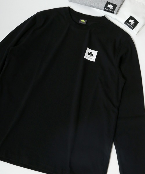 LOGOS(ロゴス)の「LOGOS/ロゴス ワンポイントミニBOXロゴ ロンT(Tシャツ/カットソー・メンズ・ホワイト/グレー/ブラック/オリーブ/ダークグリーン/ネイビー・M/L/LL)」の15枚目の写真