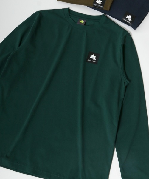LOGOS(ロゴス)の「LOGOS/ロゴス ワンポイントミニBOXロゴ ロンT(Tシャツ/カットソー・メンズ・ホワイト/グレー/ブラック/オリーブ/ダークグリーン/ネイビー・M/L/LL)」の10枚目の写真
