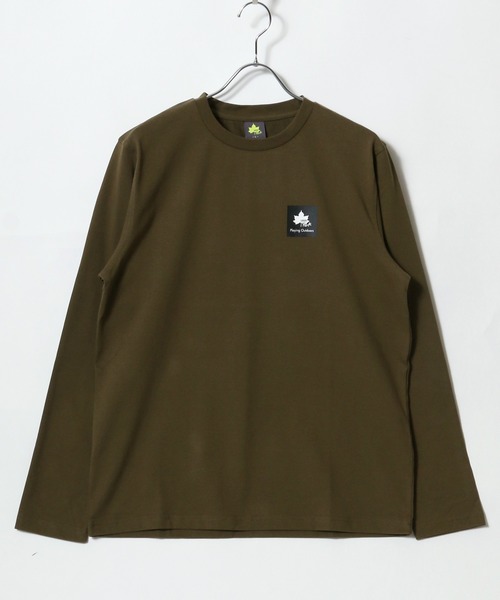 LOGOS(ロゴス)の「LOGOS/ロゴス ワンポイントミニBOXロゴ ロンT(Tシャツ/カットソー・メンズ・ホワイト/グレー/ブラック/オリーブ/ダークグリーン/ネイビー・M/L/LL)」の9枚目の写真