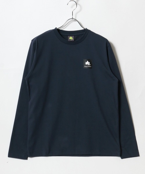 LOGOS(ロゴス)の「LOGOS/ロゴス ワンポイントミニBOXロゴ ロンT(Tシャツ/カットソー・メンズ・ホワイト/グレー/ブラック/オリーブ/ダークグリーン/ネイビー・M/L/LL)」の18枚目の写真