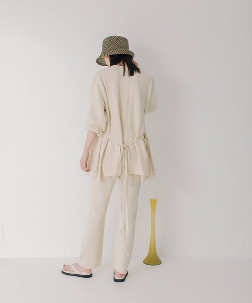 ZOZOMARKET（ゾゾマーケット）の「【潮田あかり×ZOZO】マルチウェイ トゥルーコットン ニットトップス（ニット/セーター・レディース・ダークブラウン/パープル/アイボリー・FREE）」の8枚目の写真