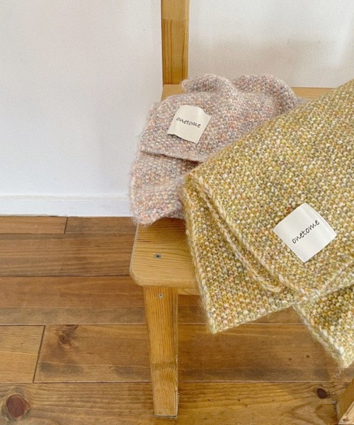 onetome（ワントゥーミー）の「マルチカラーマフラー（マフラー・レディース・ホワイト/イエロー・FREE）」の6枚目の写真