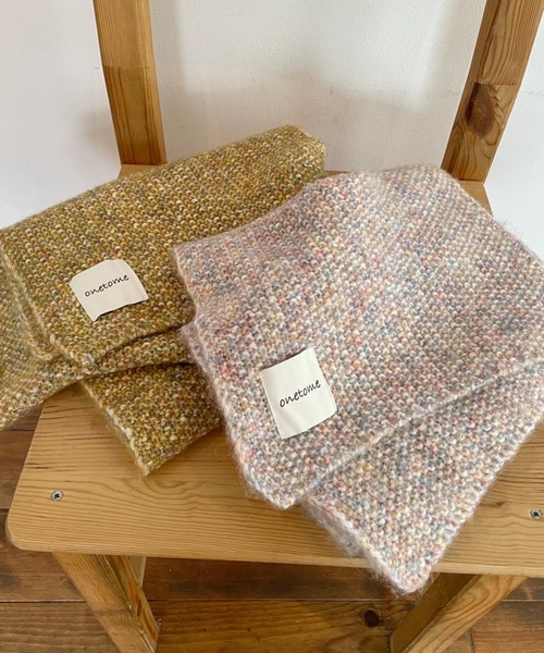 onetome（ワントゥーミー）の「マルチカラーマフラー（マフラー・レディース・ホワイト/イエロー・FREE）」の3枚目の写真