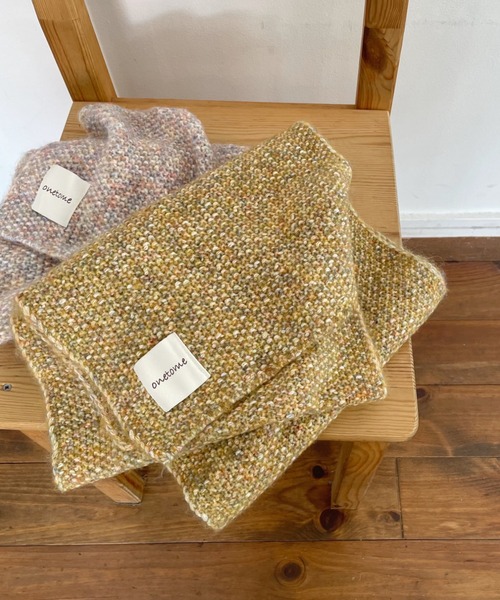 onetome（ワントゥーミー）の「マルチカラーマフラー（マフラー・レディース・ホワイト/イエロー・FREE）」の5枚目の写真