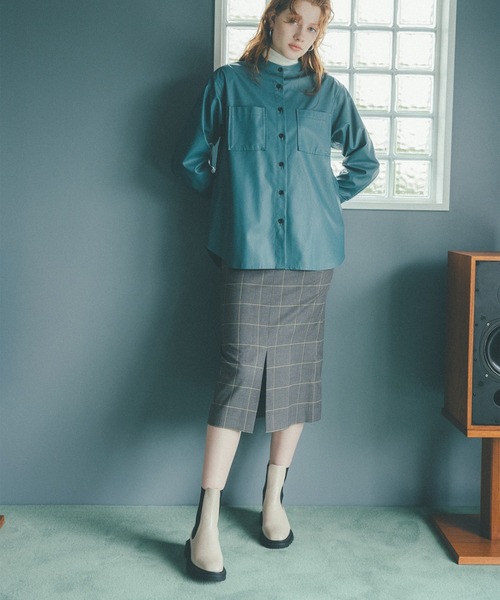 N.（N. Natural Beauty Basic）（エヌエヌナチュラルビューティーベーシック）の「◆サイドゴアミドルブーツ（ブーツ・レディース・ブラック/オフホワイト・MEDIUM/LARGE）」の5枚目の写真