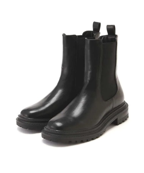 N.（N. Natural Beauty Basic）（エヌエヌナチュラルビューティーベーシック）の「◆サイドゴアミドルブーツ（ブーツ・レディース・ブラック/オフホワイト・MEDIUM/LARGE）」の17枚目の写真