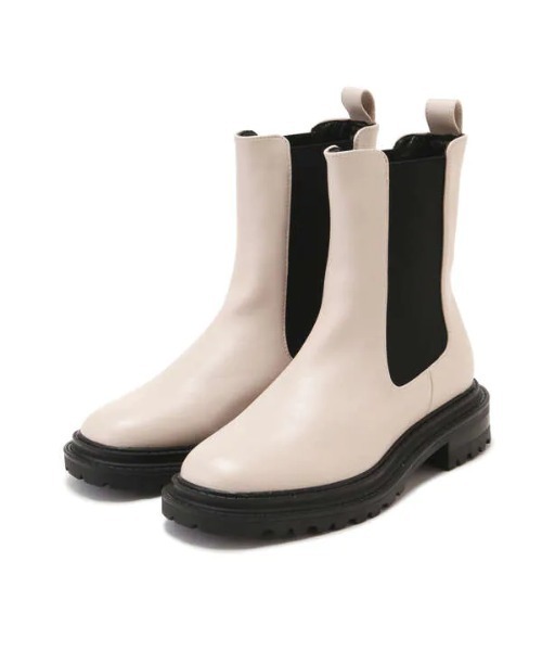 N.（N. Natural Beauty Basic）（エヌエヌナチュラルビューティーベーシック）の「◆サイドゴアミドルブーツ（ブーツ・レディース・ブラック/オフホワイト・MEDIUM/LARGE）」の18枚目の写真