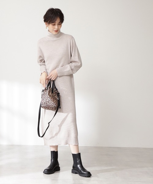 N.（N. Natural Beauty Basic）（エヌエヌナチュラルビューティーベーシック）の「◆サイドゴアミドルブーツ（ブーツ・レディース・ブラック/オフホワイト・MEDIUM/LARGE）」の16枚目の写真