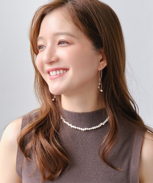 Phoebe（フィービィー）の「フレッシュウォーターパールマンテルネックレス/一連パールネックレス（ネックレス・レディース・ホワイト・FREE）」の5枚目の写真