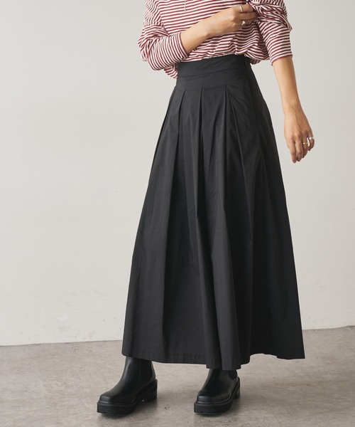 Omekashi（オメカシ）の「タックフレアロングスカート（スカート・レディース・ブラック/パープル/ピンク・38/36）」の5枚目の写真