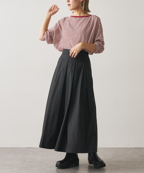 Omekashi（オメカシ）の「タックフレアロングスカート（スカート・レディース・ブラック/パープル/ピンク・38/36）」の9枚目の写真