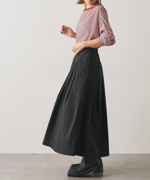 Omekashi（オメカシ）の「タックフレアロングスカート（スカート・レディース・ブラック/パープル/ピンク・38/36）」の10枚目の写真