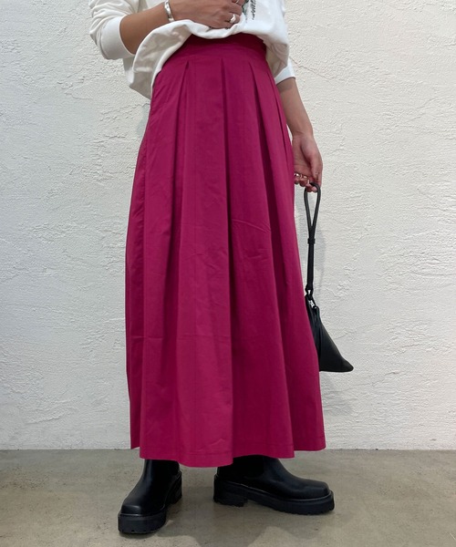 Omekashi（オメカシ）の「タックフレアロングスカート（スカート・レディース・ブラック/パープル/ピンク・38/36）」の16枚目の写真
