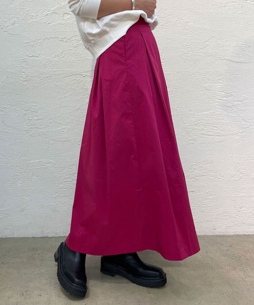 Omekashi（オメカシ）の「タックフレアロングスカート（スカート・レディース・ブラック/パープル/ピンク・38/36）」の17枚目の写真