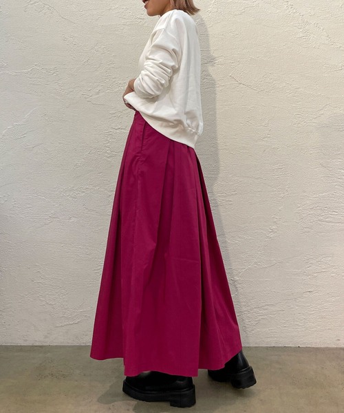 Omekashi（オメカシ）の「タックフレアロングスカート（スカート・レディース・ブラック/パープル/ピンク・38/36）」の21枚目の写真
