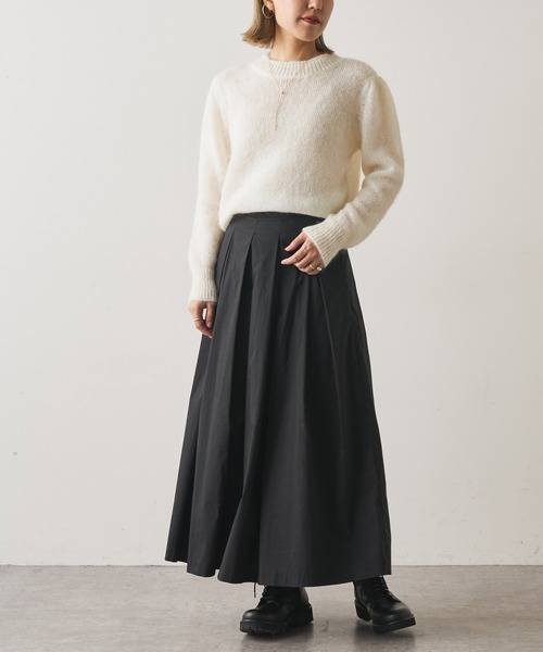 Omekashi（オメカシ）の「タックフレアロングスカート（スカート・レディース・ブラック/パープル/ピンク・38/36）」の13枚目の写真