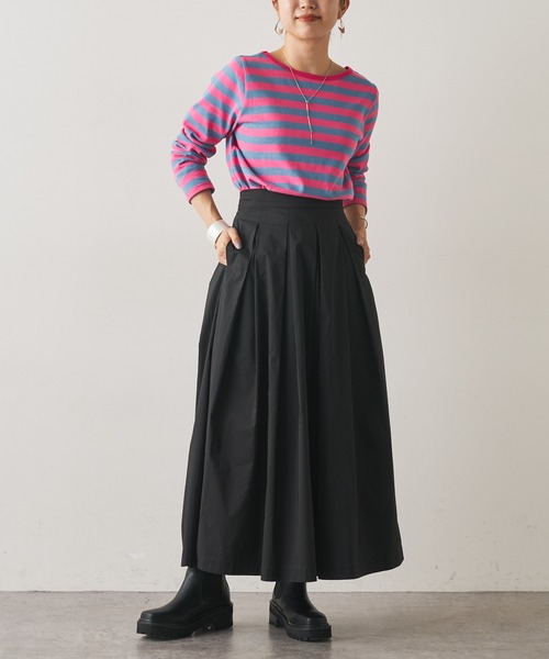 Omekashi（オメカシ）の「タックフレアロングスカート（スカート・レディース・ブラック/パープル/ピンク・38/36）」の15枚目の写真