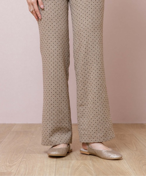 flower（フラワー）の「チャーミングドットロンパース（サロペット/オーバーオール・レディース・ベージュ/グレー・FREE）」の5枚目の写真