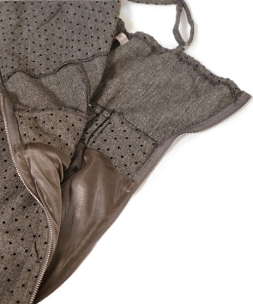 flower（フラワー）の「チャーミングドットロンパース（サロペット/オーバーオール・レディース・ベージュ/グレー・FREE）」の19枚目の写真