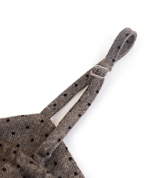 flower（フラワー）の「チャーミングドットロンパース（サロペット/オーバーオール・レディース・ベージュ/グレー・FREE）」の11枚目の写真