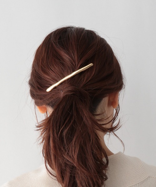 GLOBAL WORK（グローバルワーク）の「ロングヘアバレッタ/219252（バレッタ/ヘアクリップ・レディース・ライトグレー/ゴールド・FREE）」の2枚目の写真