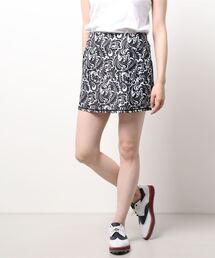 LOUDMOUTH/ラウドマウス ゴルフウェア 総柄 UVカット 接触冷感 ひざ上 ミニ丈 スカート
