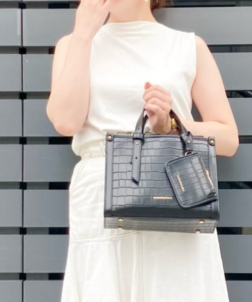 SAMANTHAVEGA（サマンサベガ）の「クロコ型押し横型ハンドバッグ 