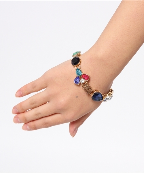 Another Edition（アナザーエディション）の「gemmyマルチカラービジューブレスレット/ gemmy MLT BJ BR◆（ブレスレット・レディース・ゴールド・フリー）」の4枚目の写真