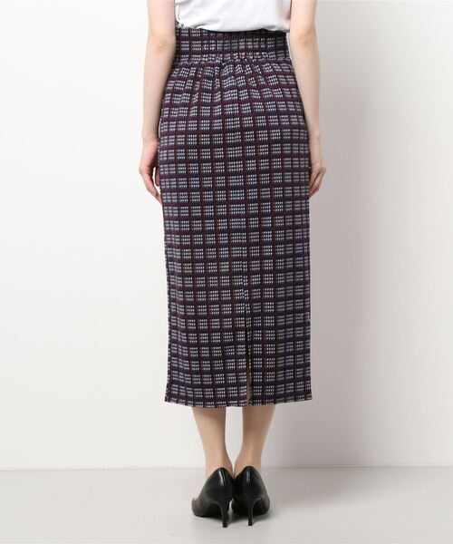 prose verse（プロズヴェール）の「チェックハイウエストナロースカート（スカート・レディース・ネイビー/グリーン・FREE）」の4枚目の写真