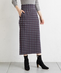 prose verse | チェックハイウエストナロースカート(スカート)