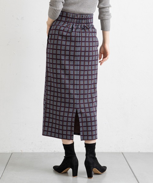prose verse（プロズヴェール）の「チェックハイウエストナロースカート（スカート・レディース・ネイビー/グリーン・FREE）」の14枚目の写真