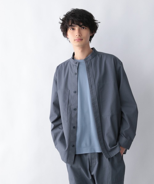 GLOBAL WORK（グローバルワーク）の「ホリデーリラックス　シャツブルゾン/959963（ブルゾン・メンズ・オフホワイト/ベージュ/カーキ/ネイビー/スカイブルー・MEDIUM/LARGE）」の4枚目の写真